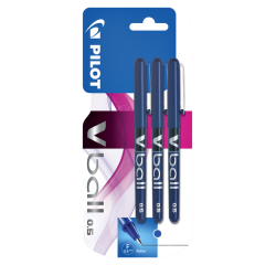 Rollerpen PILOT V-Ball 05 fijn blauw blister à 3 stuks