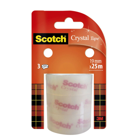 Plakband Scotch Crystal 19mmx25m transparant helder