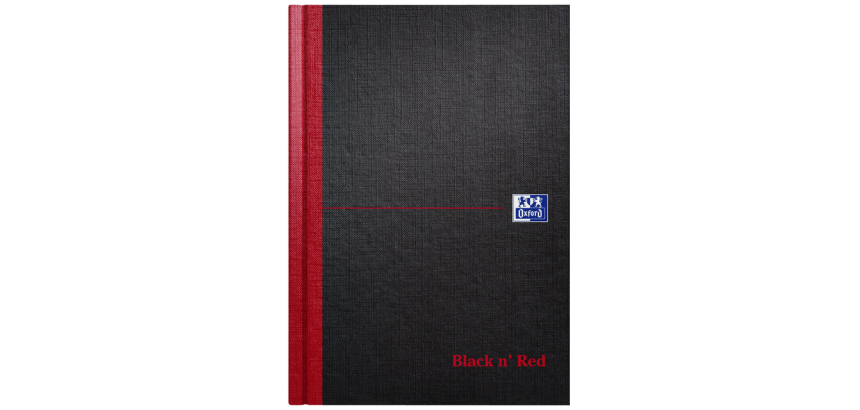 Oxford Black n'Red A5 Notebook 96 Lined Sheets
