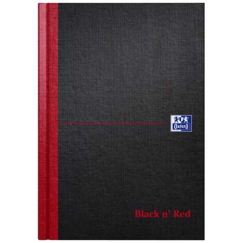 Carnet de notes Oxford Black n'Red A5 96 feuilles uni