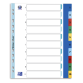 Intercalaires Oxford A4+ 11 trous 1-10 PP couleur