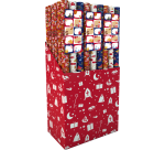 Saint Nicholas gift wrap 200x70cm set of 3 rolls + matching sticker sheet