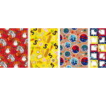 Saint Nicholas gift wrap 200x70cm set of 3 rolls + matching sticker sheet