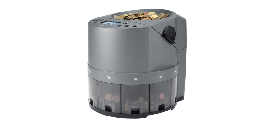 Münzzähl- und Sortiermaschine Safescan 1450 grau