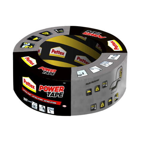 Plakband Pattex Power Tape 50mmx50m grijs