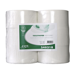 Papier toilette Euro Products 240218 Q5 Mini Jumbo Recyclé 2 ép 180m blanc