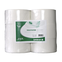 Papier toilette Euro Products 240218 Q5 Mini Jumbo Recyclé 2 ép 180m blanc