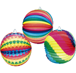 Lampion boule 23cm assorti