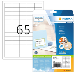 Etiquette HERMA 5027 Premium A4 38,1x21,2mm blanc 1625 pièces