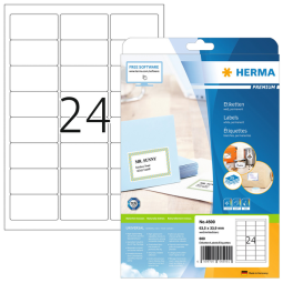 Etiket HERMA 4500 A4 63.5x33.9mm premium wit