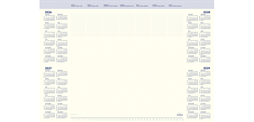 Onderlegblok 2026 Brepols Office Mate 7dagen/1pagina 41.2x59cm
