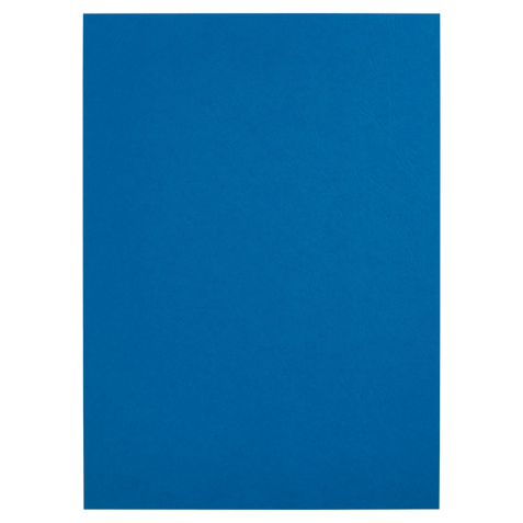Couverture GBC A4 imitiation cuir avec fenêtre bleu 50 pièces