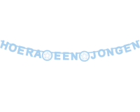 Guirlande lettres "Hoera een jongen" bleu
