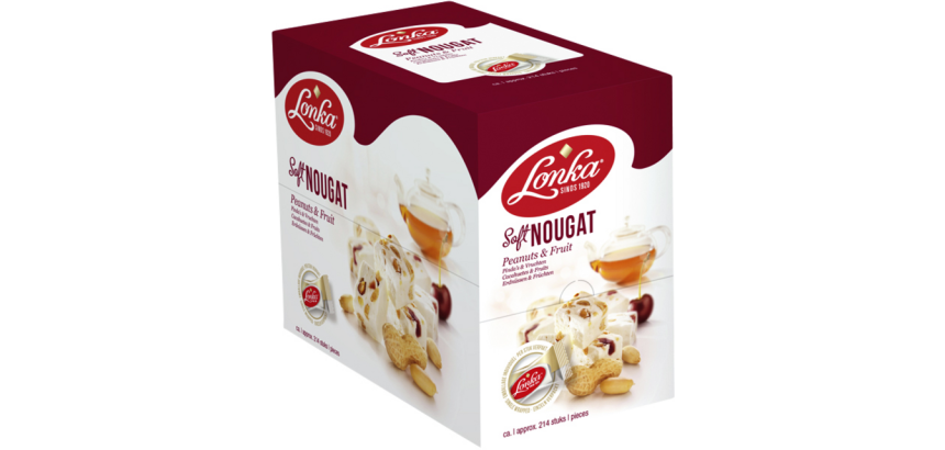 Nougat Lonka Cacahuète fruit boîte 214 pièces