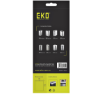 Sac poubelle EKO MDPE type F avec lien coulissant 64x75cm 40-60L blanc 12 pièces