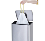 Sac poubelle EKO MDPE type E avec lien coulissant 55x70cm 25-35L blanc 12 pièces
