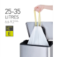 Sac poubelle EKO MDPE type E avec lien coulissant 25-35L 55x70cm blanc