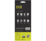 Sac poubelle EKO MDPE type E avec lien coulissant 55x70cm 25-35L blanc 12 pièces