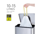 EKO MDPE Müllbeutel Typ C mit Kordelzug 45x50cm 10-15L weiß 20 Stück