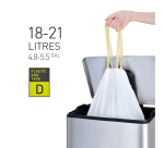 Afvalzak EKO MDPE type D met trekband 55x55cm 18-21L wit rol à 20 stuks