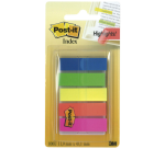 Post-it Index halbtransparent, Format 11,9 x 43,2 mm, Spender mit 20 Reitern in 5 verschiedenen Farben