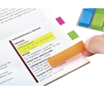 Post-it Index halbtransparent, Format 11,9 x 43,2 mm, Spender mit 20 Reitern in 5 verschiedenen Farben