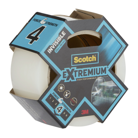 Plakband Scotch Extremium invisible 48mmx25m transparant