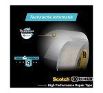 Scotch Extremium Invisible Adhesive Tape 25mx48mm Transparent