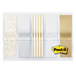 Indextabs Post-it 684 12mmx43mm metallic motief goud zilver 100 tabs