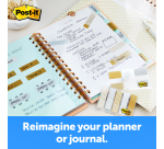 Indextabs Post-it 684 12mmx43mm metallic motief goud zilver 100 tabs