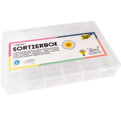 Boîte de rangement Folia 17 compartiments 18x26,5x4cm transparent