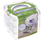 Boîte de rangement, 3 niveaux, en PP, transparent