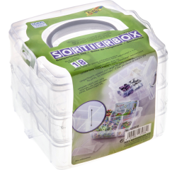 Boîte de rangement, 3 niveaux, en PP, transparent