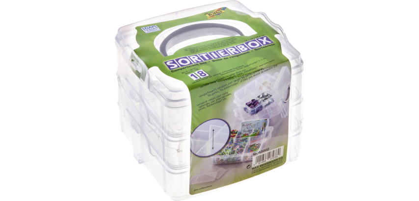 Storage box, 3 levels, in PP, transparent