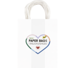 Tas met handvat Folia kraftpapier 110gr 18x21x8cm 20 stuks wit