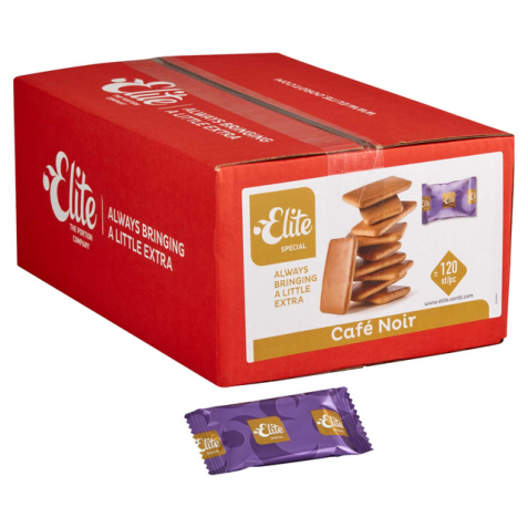 Biscuits Elite café noir - Carton de 120