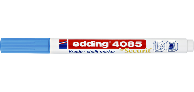Filzstift Kreide edding by Securit 4085 Rundspitze 1-2mm Hellblau