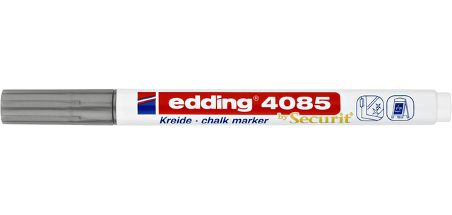 Krijtstift edding 4085 by Securit rond 1-2mm zilver
