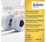 Etiquette prix Avery PLP1226 12x26mm 10rlx à 1500pcs
