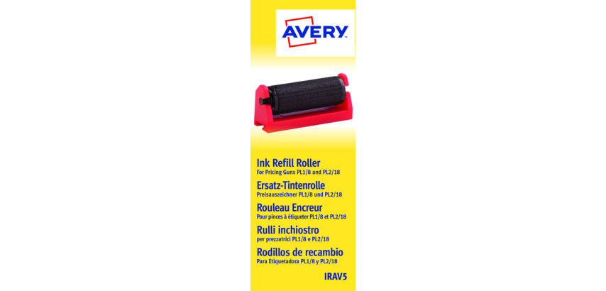 Rouleau encreur pince à étiqueter Avery IRAV5 5 pièces