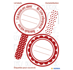 DE_Etiquettes pour couvercle HOME ´New Look Rouge´