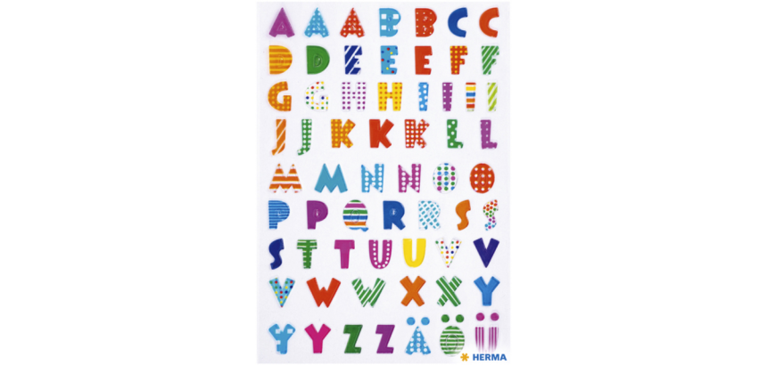 Etiquette HERMA Stone lettres colorées