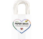 Tas met handvat Folia kraftpapier 110gr 12x15x5.5cm 20 stuks wit