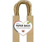 Sac en papier kraft Folia avec anses 125g 12x15x5,5cm naturel 20 pièces