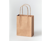 Sac en papier avec poignées 125g/m² 120x150x55mm kraft naturel lot 20 pièces