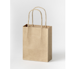 Sac en papier kraft Folia avec anses 125g 12x15x5,5cm naturel 20 pièces