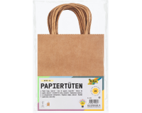 Sac en papier avec poignées 125g 18x21x8cm kraft naturel 20 pièces