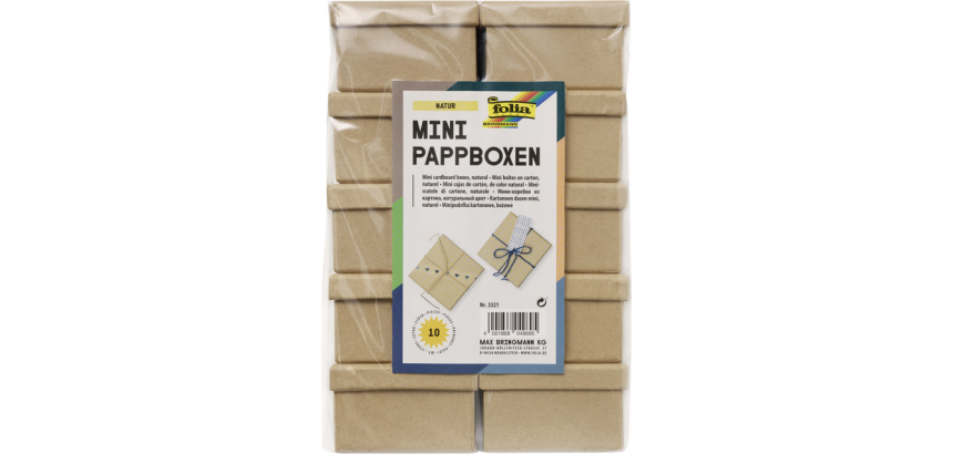 Boîte carton à décorer Folia Mini 75x75x45cm naturel 10 pièces