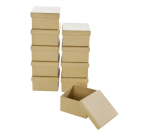 Boîte carton à décorer Folia Mini 75x75x45cm naturel 10 pièces