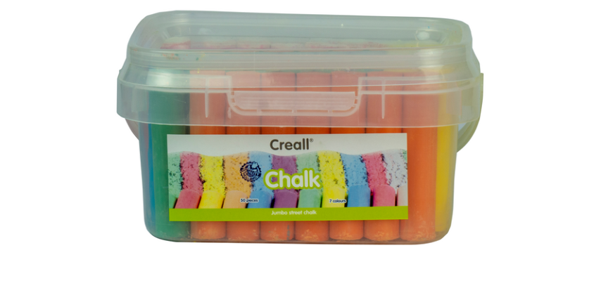 Kreide Creall Eimer mit 50 Stück 6 Farben